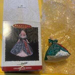 Vintage 1995 Hallmark Holiday Barbie Ornament NIB